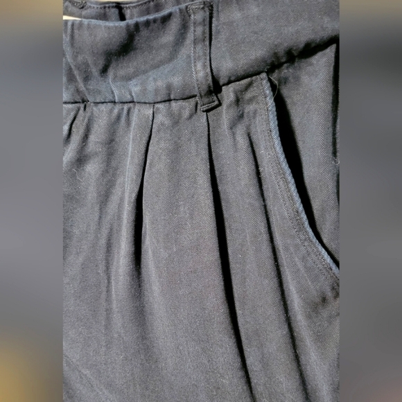 Wilfred Aritzia pleated button fly jogger style rayon blend black dress pant sz2 - Picture 2 of 6